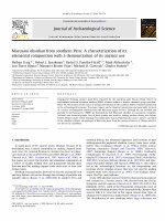 Research paper thumbnail of 2010_Macusani obsidian from southern Peru: A characterization of its composition with a demonstration of its ancient use