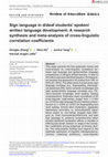 Research paper thumbnail of Review of Education 2024 Zhang Sign language in d deaf students spoken written language development A research