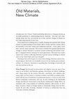 Research paper thumbnail of Zahid Usman ch 4.3 Old Materials, New Climate