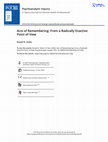 Research paper thumbnail of Acts of Remembering From a Radically Enactive Point of View