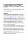 Research paper thumbnail of IT- and machine learning-based methods of classification: The cooperative project ClaReNet – Classification and Representation for Networks
