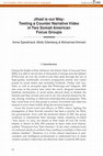 Research paper thumbnail of Jihad is our Way: Testing a Counter Narrative Video in Two Somali American Focus Groups