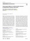Research paper thumbnail of Meteorological influences on airborne pollen and spores in Johannesburg (Gauteng), South Africa