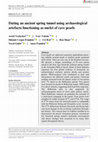 Research paper thumbnail of Dating an ancient spring tunnel using archaeological artefacts functioning as nuclei of cave pearls