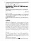 Research paper thumbnail of 2024 Eine Nachlese zu Oluf Krückmann, Neubabylonische Rechts- und Verwaltungstexte (TMH 2/3), Teil 1: Sammlungsgeschichte und Museumsarchäologie der Frau Professor Hilprecht Collection of Babylonian Antiquities
