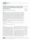 Research paper thumbnail of Cannabis-induced alterations in brain activation during a test of information processing speed in patients with MS