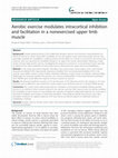 Research paper thumbnail of Aerobic exercise modulates intracortical inhibition and facilitation in a nonexercised upper limb muscle