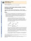 Research paper thumbnail of Synthesis of a Novel Dicyano Abietane Analogue:  A Potential Antiinflammatory Agent