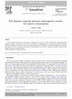 Research paper thumbnail of Post-decision wagering measures metacognitive content, not sensory consciousness