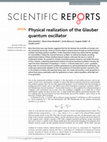 Research paper thumbnail of Physical realization of the Glauber quantum oscillator