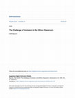 Research paper thumbnail of The Challenge of Inclusion in the Ethics Classroom