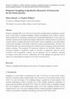 Research paper thumbnail of Purposive Sampling in Qualitative Research: A Framework for the Entire Journey