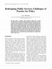 Research paper thumbnail of Redesigning Public Services: Challenges of Practice for Policy