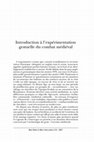 Research paper thumbnail of Introduction à l’expérimentation gestuelle du combat médiéval