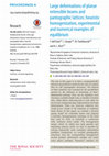 Research paper thumbnail of Large deformations of planar extensible beams and pantographic lattices: heuristic homogenization, experimental and numerical examples of equilibrium