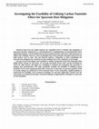 Research paper thumbnail of Investigating the Feasibility of Utilizing Carbon Nanotube Fibers for Spacesuit Dust Mitigation