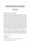 Research paper thumbnail of W. M. Kennedy, Embedding spatial analyses in culture-historical discourse. Experiences from Jordan and Cyprus, Journal of Greek Archaeology 9, 2024, 123–140