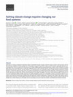 Research paper thumbnail of Solving climate change requires changing our food systems