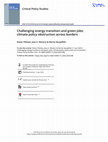 Research paper thumbnail of Challenging energy transition and green jobs: climate policy obstruction across borders