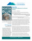 Research paper thumbnail of Maya Blue: Unlocking the Mysteries of an Ancient Pigment