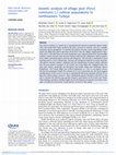 Research paper thumbnail of Genetic analysis of village pear (Pyrus communis L.) cultivar populations in northeastern Türkiye