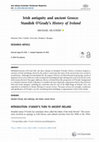 Research paper thumbnail of Irish antiquity and ancient Greece: Standish O'Grady's History of Ireland