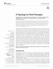 Research paper thumbnail of A Typology for Reef Passages