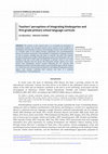 Research paper thumbnail of Teachers' perceptions of integrating kindergarten and first-grade primary school language curricula