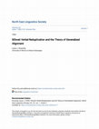 Research paper thumbnail of SiSwati Verbal Reduplication and the Theory of Generalized Alignment