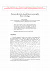 Research paper thumbnail of Humanoid robots should have more rights than robodogs
