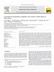 Research paper thumbnail of Late Holocene precipitation variability in the summer rainfall region of South Africa
