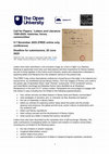 Research paper thumbnail of Call for Papers: The Open University, 'Letters and Literature 1500-2025'