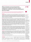 Research paper thumbnail of Efficacy of clozapine versus second-generation antipsychotics in people with treatment-resistant schizophrenia: a systematic review and individual patient data meta-analysis