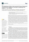 Research paper thumbnail of The Metabolomic Profile of the Essential Oil from Zanthoxylum caribaeum (syn. chiloperone) Growing in Guadeloupe FWI using GC × GC-TOFMS