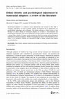 Research paper thumbnail of Ethnic identity and psychological adjustment in transracial adoptees: a review of the literature