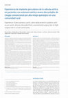 Research paper thumbnail of Experiencia de implante percutáneo de la válvula aórtica en pacientes con estenosis aórtica severa descartados de cirugía convencional por alto riesgo quirúrgico en una comunidad rural