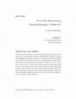 Research paper thumbnail of Forum on "Of an Alien Homecoming: Reading Heidegger's 'Hölderlin,'" by Charles Bambach
