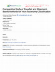 Research paper thumbnail of Comparative Study of Encoded and Alignment-Based Methods for Virus Taxonomy Classification