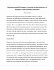 Research paper thumbnail of Reframing Social Principles: Centering the Spiritual Core of the Bahá'í Faith in Modern Discourse