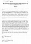 Research paper thumbnail of Revisiting Relevant Approaches for the Study of Language and Intercultural Communication