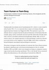 Research paper thumbnail of Team Human vs Team Borg