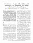 Research paper thumbnail of Nondestructive Analysis of Buried Interfacial Behaviors of Flux Residue and Their Impact on Interfacial Mechanical Property