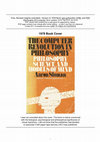 Research paper thumbnail of The Computer Revolution in Philosophy: Philosophy, Science and Models of Mind