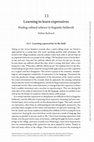 Research paper thumbnail of Learning to Learn Expressives: Finding Cultural Salience in Linguistic Fieldwork