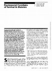 Research paper thumbnail of Psychosocial Correlates of Survival in Diabetes