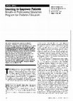Research paper thumbnail of Learning to Empower Patients: Results of Professional Education Program for Diabetes Educators