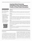 Research paper thumbnail of Acquiring Clinical Reasoning Competency: Group versus Individual Practice of Virtual Patient Simulations