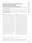 Research paper thumbnail of Efeitos da estimulação elétrica nervosa transcutânea e da crioterapia sobre o limiar de dor induzida por pressão