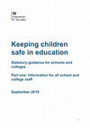 Research paper thumbnail of Keeping children safe in education part one