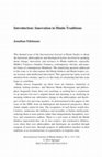 Research paper thumbnail of Introduction: Innovation in Hindu Traditions